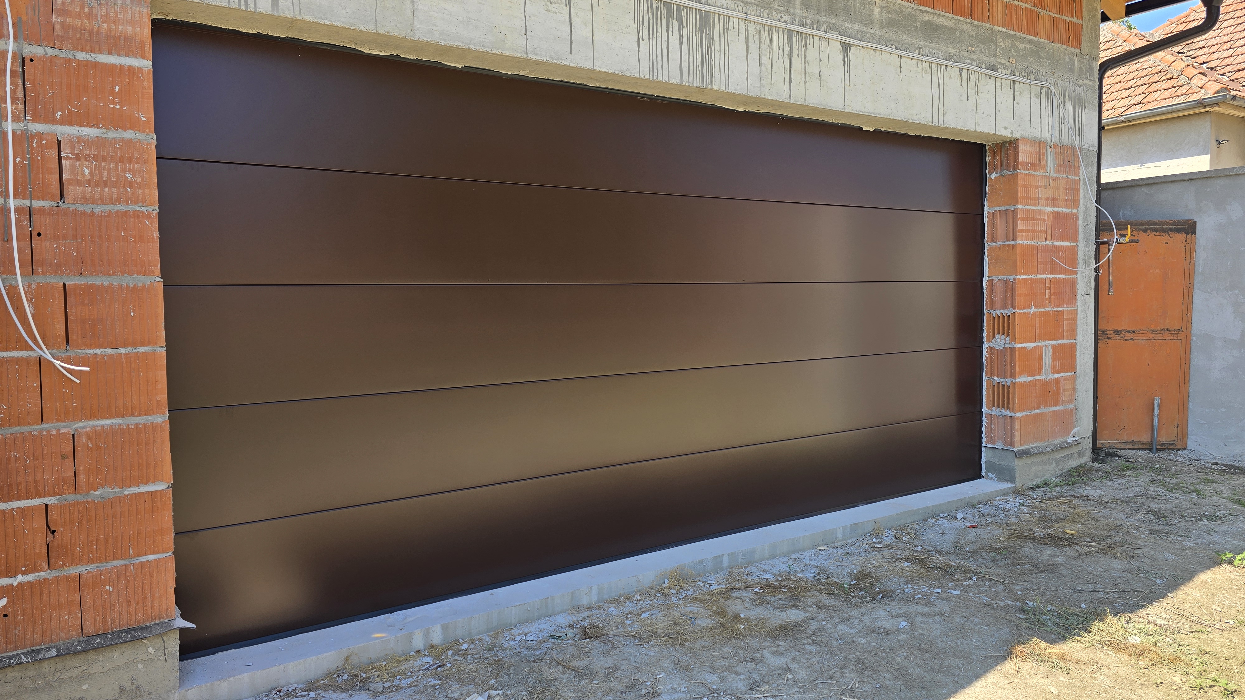 Brown garage door
